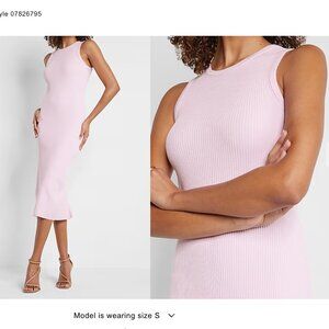 Body Contour Ribbed High Neck Midi Dress bodycon